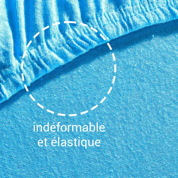 Einzelbett Qualitäts-Jersey Fixleintuch - 100% Baumwolle, türkis, 90-100x200cm - Öko-Tex 100, elastisch, bügelfrei & atmungsaktiv - Perfektes Schlafklima