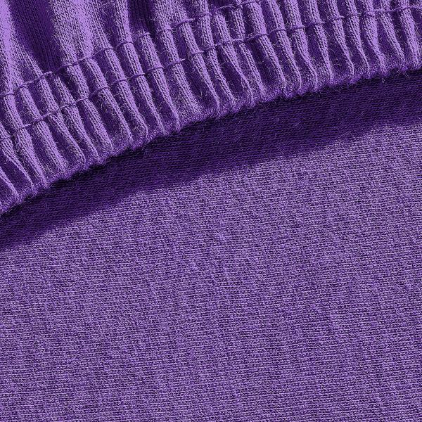 Einzelbett Qualitäts-Jersey Fixleintuch - 100% Baumwolle, violett - Öko-Tex Standard 100, 90x200 cm, elastisch, formstabil & bügelfrei
