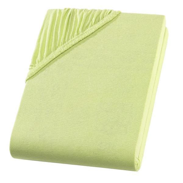 Superb Jersey Fixleintuch für Wasser-/Boxspringbett - Hautsympathisch, bügelfrei & langlebig - Apfel, (180-200)x220cm, 40cm Steg, 97% Baumwolle, Öko-Tex