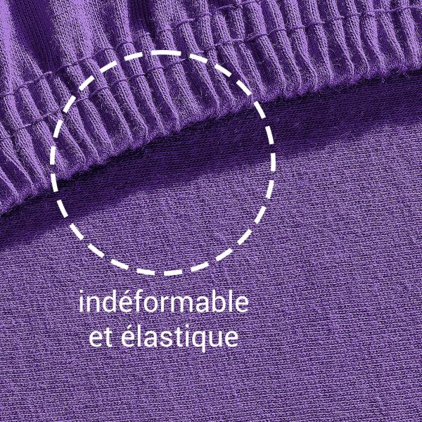 Übergrösse Qualitäts-Jersey Fixleintuch - 100% Baumwolle Öko-Tex Standard 100 violett - (180-200)x200 cm - elastisch, atmungsaktiv, bügelfrei - 30 cm Steg