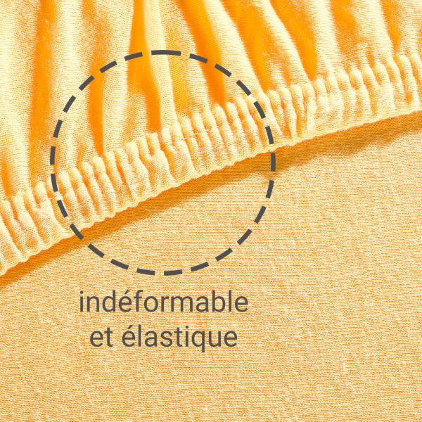Übergrösse Jersey Fixleintuch - Maisgelb, 100% Baumwolle (mind. 125 g/m2) - 200x200 cm - Öko-Tex 100 - Optimal für Doppelmatratzen - Hautsympathisch & bügelfrei