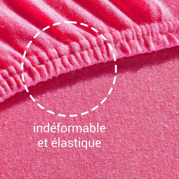 Qualitäts-Jersey Fixleintuch Übergrösse 200x200cm - 100% Baumwolle - Hautsympathisch, atmungsaktiv & bügelfrei - Magenta - Öko-Tex Standard 100