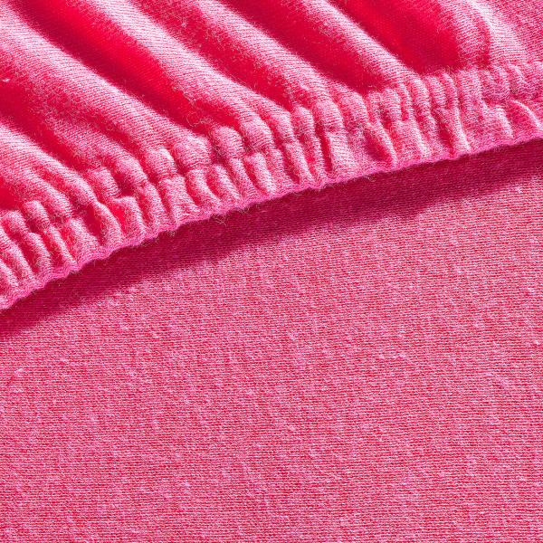 Qualitäts-Jersey Fixleintuch Übergrösse 200x200cm - 100% Baumwolle - Hautsympathisch, atmungsaktiv & bügelfrei - Magenta - Öko-Tex Standard 100