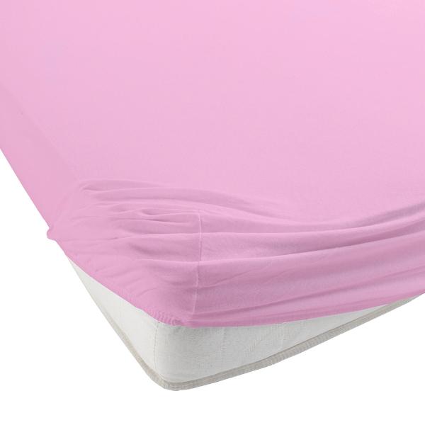 Übergrösse Jersey Fixleintuch - 100% Baumwolle, rosa (200x200 cm) - Öko-Tex Standard 100 - Elastisch, atmungsaktiv, bügelfrei, 60° waschbar