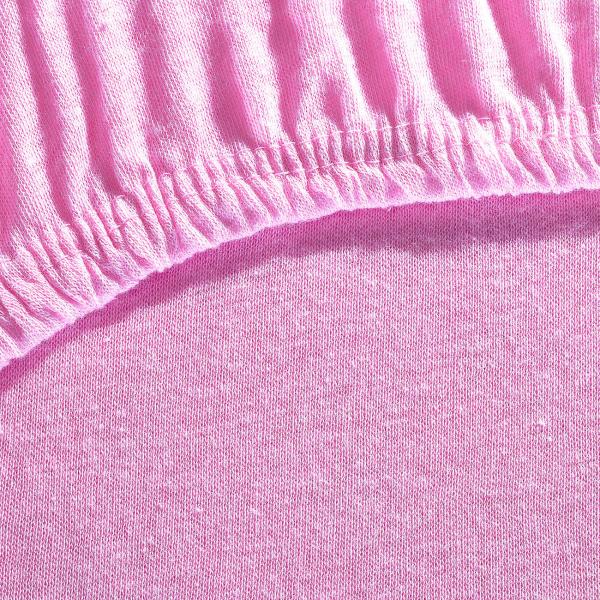 Übergrösse Jersey Fixleintuch - 100% Baumwolle, rosa (200x200 cm) - Öko-Tex Standard 100 - Elastisch, atmungsaktiv, bügelfrei, 60° waschbar