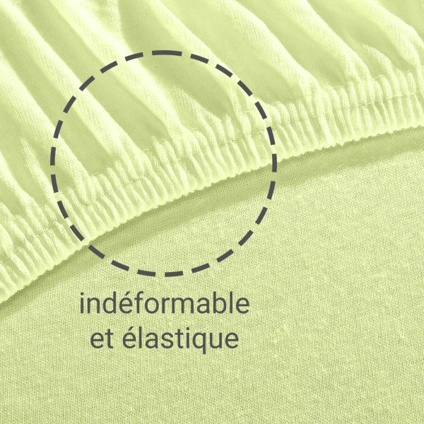 Übergrösse Jersey Fixleintuch - 100% Baumwolle, apfelgrün - 200x220 cm, 40 cm Steghöhe, Öko-Tex 100, bügelfrei, waschbar bei 60°C