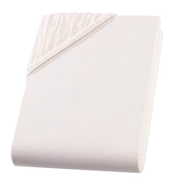 Boxspringbett-Topper Übergrösse - Qualitäts-Jersey Fixleintuch natur 200x200cm - 100% Baumwolle - Öko-Tex Standard 100 - bügelfrei 60°C waschbar