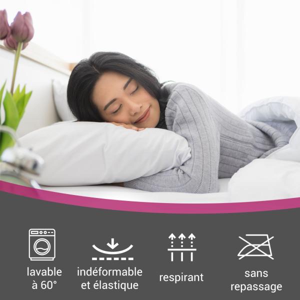 Boxspringbett-Topper Übergrösse Qualitäts-Jersey Fixleintuch – Violett 200x200cm – 100% Baumwolle Öko-Tex Standard 100 – Atmungsaktiv Waschbar 60°C