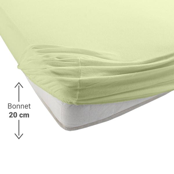 Boxspringbett-Topper Fixleintuch 160x200 cm - Apfel-Qualitäts-Jersey 100% Baumwolle Öko-Tex 100 - Hautsympathisch-Atmungsaktiv - Bügelfrei-60° waschbar