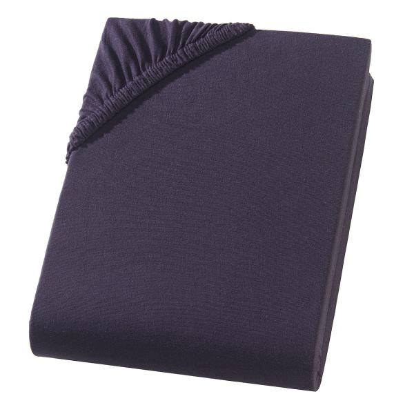 Boxspringbett Topper Jersey Fixleintuch - Hautsympathisch & atmungsaktiv - Schwarz, 160x200 cm, 100% Baumwolle, Öko-Tex 100, bis 20cm Steghöhe