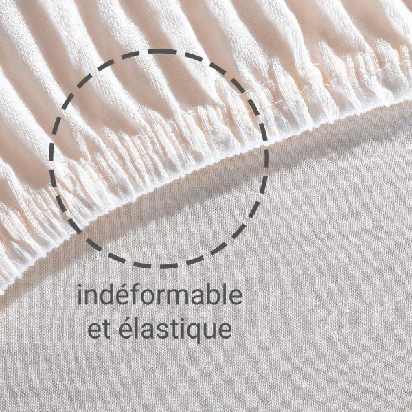 Einzelbett Premium Qualitäts-Jersey Fixleintuch - 100% Heavy Baumwolle (160 g/m2) - 90x200 cm natur, formstabil, bügelfrei, Öko-Tex Standard 100