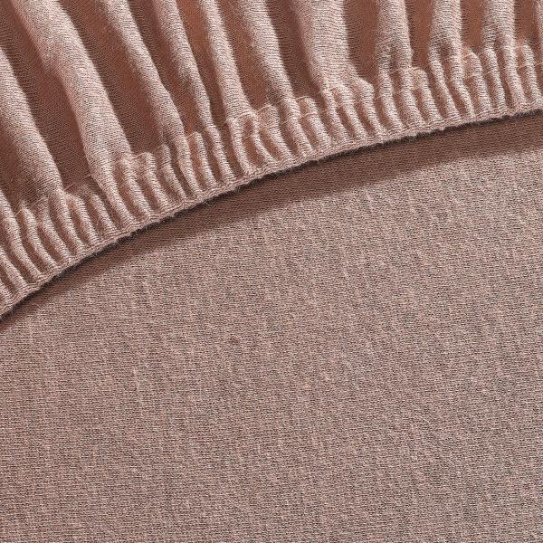 Doppelbett Premium Qualitäts-Jersey Fixleintuch - 100% Baumwolle - Öko-Tex Standard 100 - Nougat - 160x200 cm - Bügelfrei, atmungsaktiv, langlebig