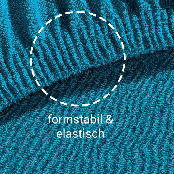 Superb Qualitäts-Jersey Fixleintuch 200x220cm für Wasserbett & Boxspringbett - Öko-Tex Standard 100 - atmungsaktiv, bügelfrei, 40cm Steg