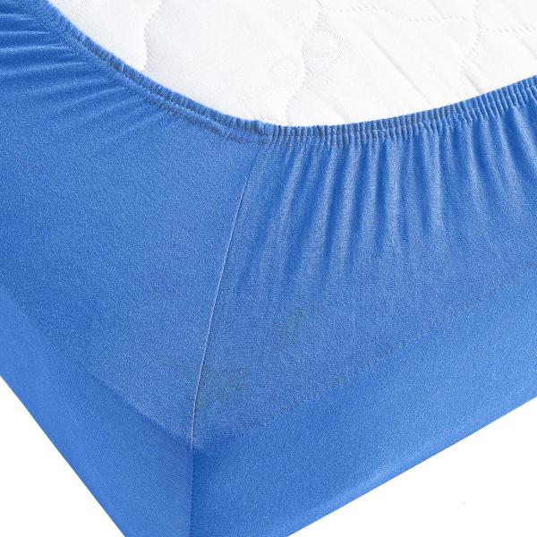 Superb Qualitäts-Jersey Fixleintuch royal für Wasser-/Boxspringbett - 200x220cm - 40cm Steg - ÖKO-TEX 100 Baumwolle/Elasthan - Bügelfrei & Langlebig