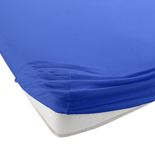 Superb Qualitäts-Jersey Fixleintuch royal für Wasser-/Boxspringbett - 200x220cm - 40cm Steg - ÖKO-TEX 100 Baumwolle/Elasthan - Bügelfrei & Langlebig