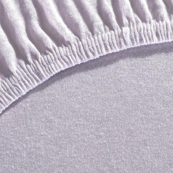 Übergrösse Qualitäts-Jersey Fixleintuch - 100% Baumwolle Öko-Tex Standard 100 - Silber 200x200 cm - Hautsympathisch, atmungsaktiv, bügelfrei