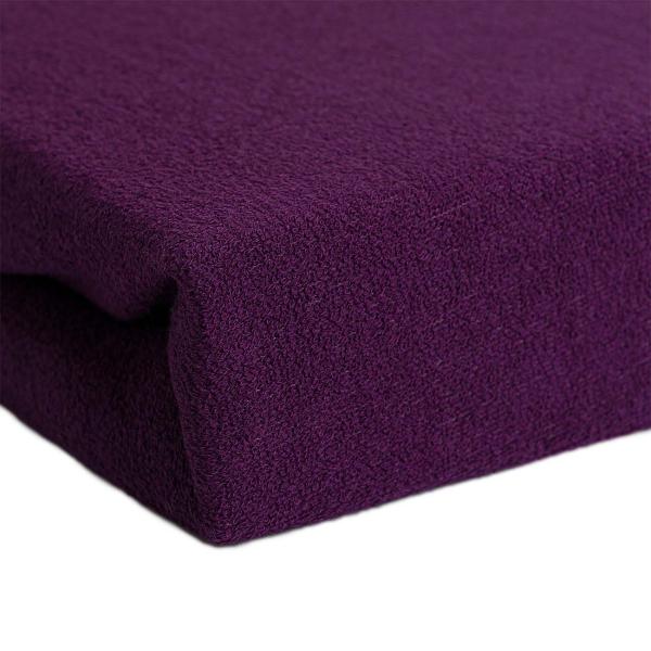 Luxus Frottee Fixleintuch Einzelbett - 80% Baumwolle 20% Mikrofaser aubergine - warmes Schlafklima - 90x200cm + 30cm Steg - Öko-Tex Standard 100 zertifiziert