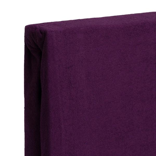 Luxus Frottee Fixleintuch Einzelbett - 80% Baumwolle 20% Mikrofaser aubergine - warmes Schlafklima - 90x200cm + 30cm Steg - Öko-Tex Standard 100 zertifiziert