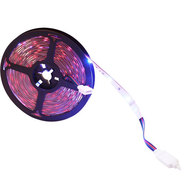 LED Streifen, WLAN, RGB, 5m, 150 LEDs, 16 Mio Farben, Fernbedienung, App-, Sprach- u. Sound-Steuerung, komp. zu Google, Siri, Alexa, Tuya 