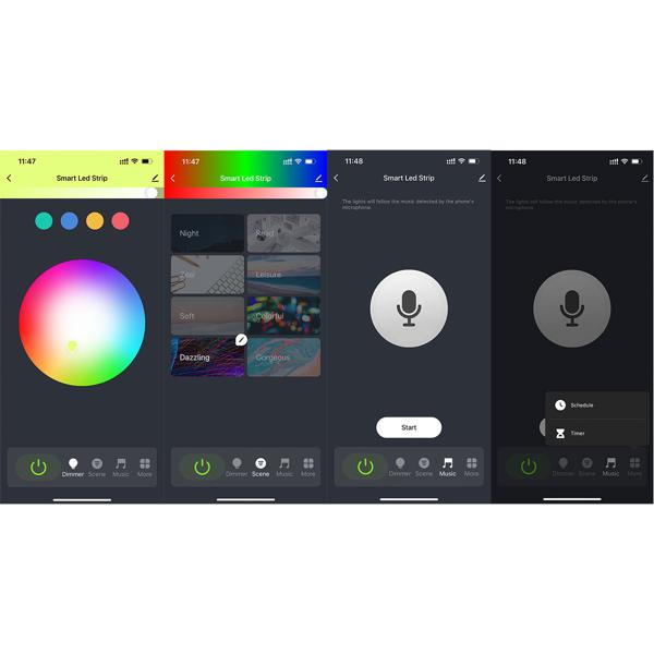 LED Streifen, WLAN, RGB, 10m, 300 LEDs, 16 Mio Farben, Fernbedienung, App-, Sprach- u. Musik-Steuerung, komp. zu Google, Siri, Alexa, Tuya 