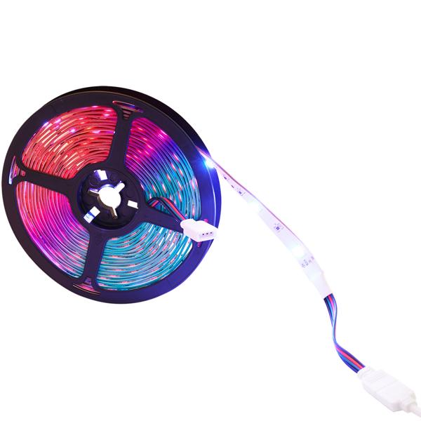 LED Streifen, WLAN, RGB, 10m, 300 LEDs, 16 Mio Farben, Fernbedienung, App-, Sprach- u. Musik-Steuerung, komp. zu Google, Siri, Alexa, Tuya 