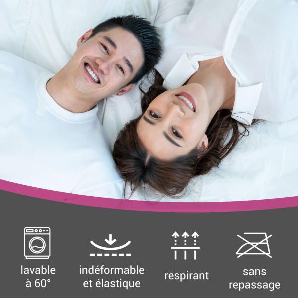 Übergrösse Luxus Frottee Fixleintuch - 180 x 200 cm aubergine - Ideal für grosse Doppelmatratzen - 80% Baumwolle 20% Mikrofaser - Öko-Tex Standard