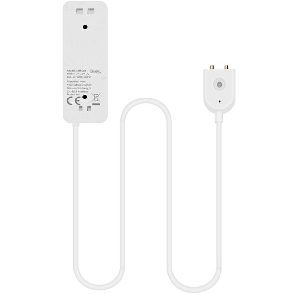 WLAN-Wassermelder mit externem Sensor, weiss, Wassersensor für Tuya oder SmartLife App, weltweite Benachrichtigung, Alarmfunktion