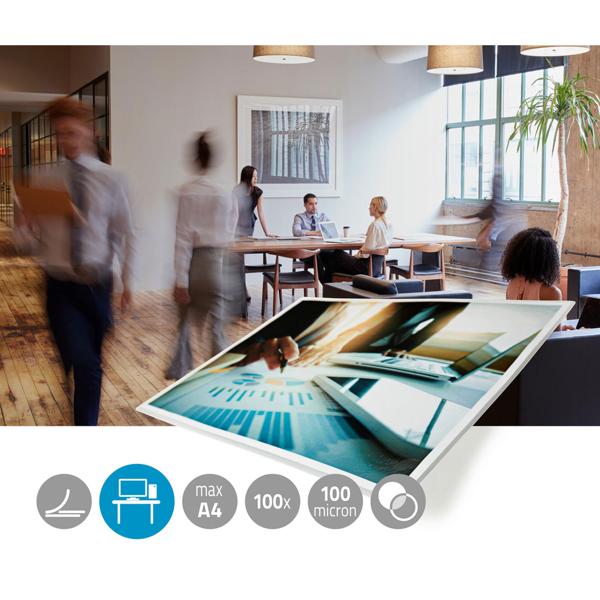 Premium Laminierfolie A4 – 100 Stück transparent 100 Mikron – Optimaler Schutz für Fotos & Dokumente – Kompatibel mit allen Laminiergeräten