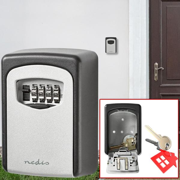 Sicherer Schlüsselsafe mit 4-stelligem Zahlencode: Robustes Kombinationsschloss (9x12x4cm) für zuverlässige Schlüsselaufbewahrung