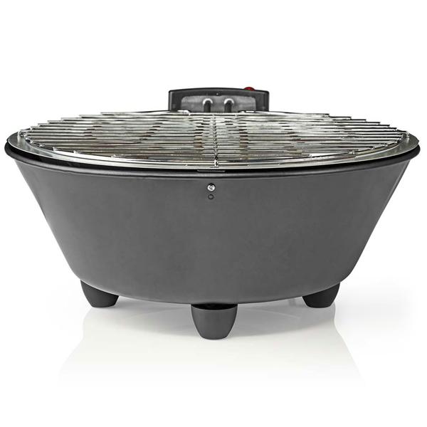 Elektro-Tischgrill, schwarz, Ø 30cm, starke 1250W – Stilvolles Design mit Abtropfschale aus Aluminium für sauberes & rauchfreies Grillen