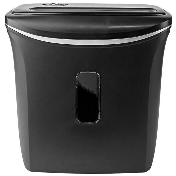 Sicherer Aktenvernichter mit hoher DIN P-4 Sicherheit: Streifenschnitt (4mm) für A4-Papier u. Kreditkarten, schwarz–für den Schutz Ihrer persönlichen Daten