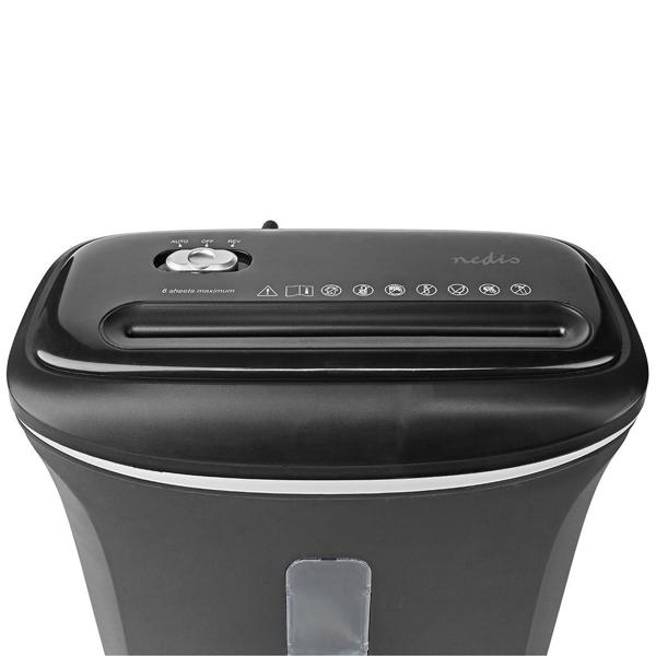 Sicherer Aktenvernichter mit hoher DIN P-4 Sicherheit: Streifenschnitt (4mm) für A4-Papier u. Kreditkarten, schwarz–für den Schutz Ihrer persönlichen Daten