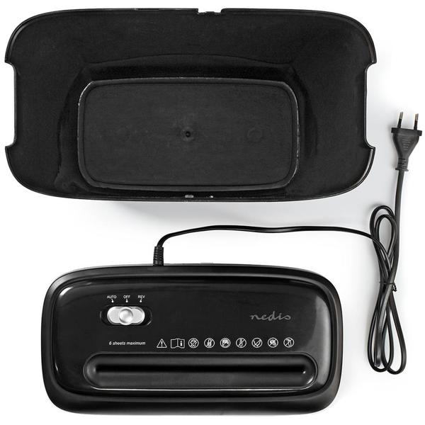 Sicherer Aktenvernichter mit hoher DIN P-4 Sicherheit: Streifenschnitt (4mm) für A4-Papier u. Kreditkarten, schwarz–für den Schutz Ihrer persönlichen Daten