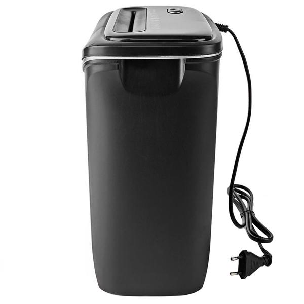 Sicherer Aktenvernichter mit hoher DIN P-4 Sicherheit: Streifenschnitt (4mm) für A4-Papier u. Kreditkarten, schwarz–für den Schutz Ihrer persönlichen Daten