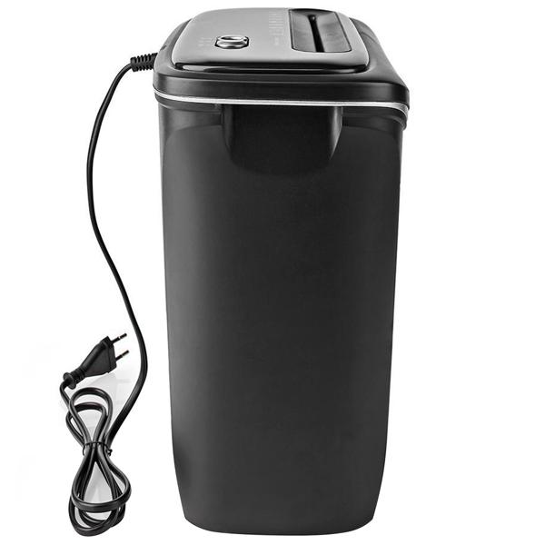 Sicherer Aktenvernichter mit hoher DIN P-4 Sicherheit: Streifenschnitt (4mm) für A4-Papier u. Kreditkarten, schwarz–für den Schutz Ihrer persönlichen Daten