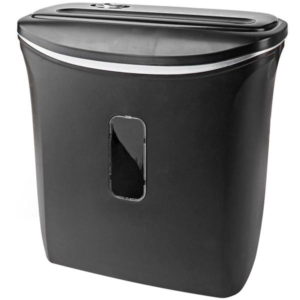 Sicherer Aktenvernichter mit hoher DIN P-4 Sicherheit: Streifenschnitt (4mm) für A4-Papier u. Kreditkarten, schwarz–für den Schutz Ihrer persönlichen Daten