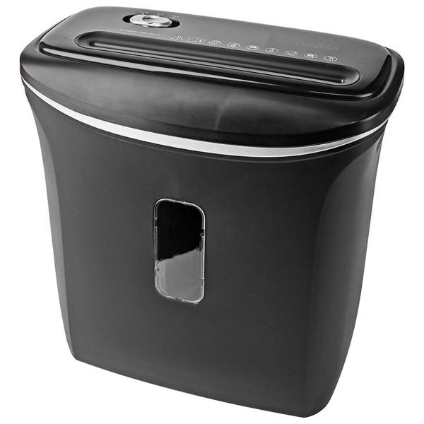 Sicherer Aktenvernichter mit hoher DIN P-4 Sicherheit: Streifenschnitt (4mm) für A4-Papier u. Kreditkarten, schwarz–für den Schutz Ihrer persönlichen Daten