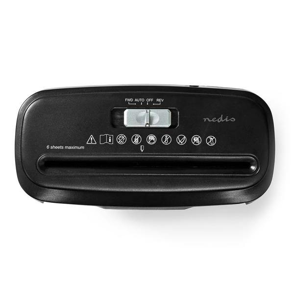 Sicherer Aktenvernichter mit DIN P-2 Sicherheit: Streifenschnitt (6mm) für A4-Papier u. Kreditkarten, schwarz–für den Schutz Ihrer persönlichen Daten