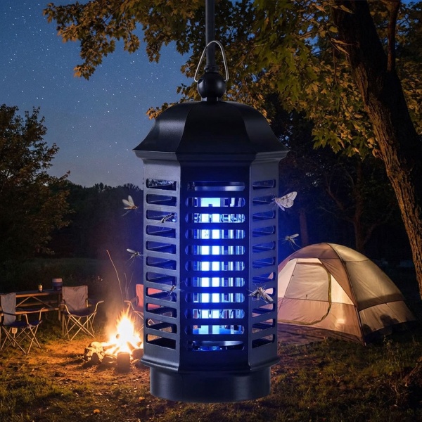 UV-Lichtfalle 4W - Effektive Bekämpfung von Mücken, Fliegen & Wespen - 30m² Abdeckungsbereich, IP20, schwarz, für Innen- & Camping-Gebrauch