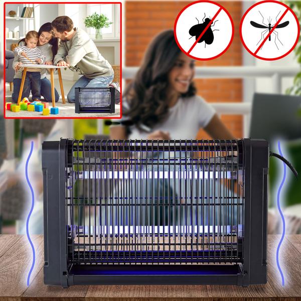 Effektiver UV-Insektenvernichter, 16W, 2 UV-Röhren – IP20, 40x26x10cm, für eine chemiefreie und zuverlässige Insektenbekämpfung 