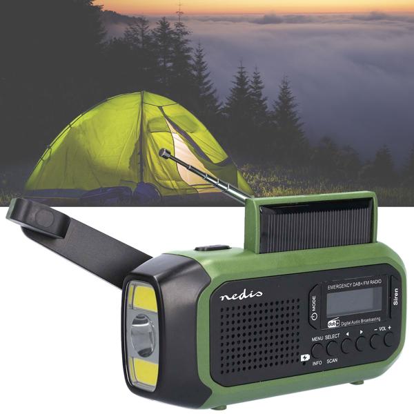 Notfallradio mit DAB+/UKW, Kurbelradio, LED-Lampe & SOS-Funktion – ideal für Krisenvorsorge & Outdoor, integrierte Powerbank für Notfallstrom