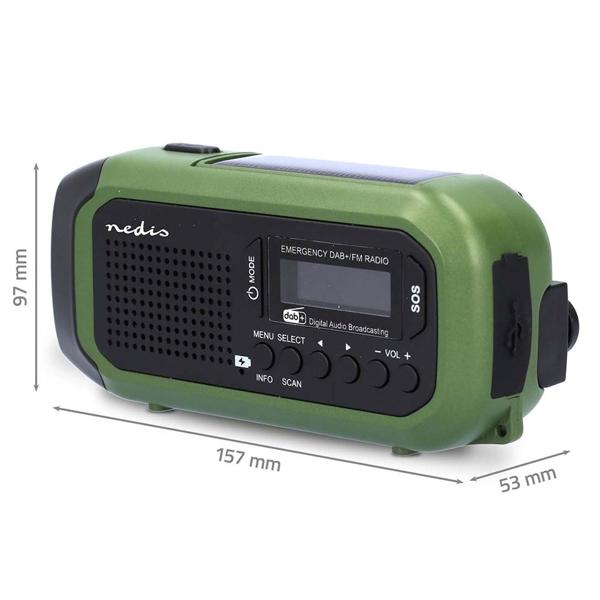 Notfallradio mit DAB+/UKW, Kurbelradio, LED-Lampe & SOS-Funktion – ideal für Krisenvorsorge & Outdoor, integrierte Powerbank für Notfallstrom