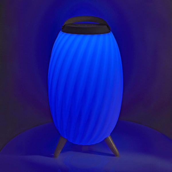 Stilvoller Bluetooth Lautsprecher mit RGB LED, 90W: Farbwechsel, Leder-Optik –  Kabelloser Musikgenuss & stimmungsvolle Beleuchtung