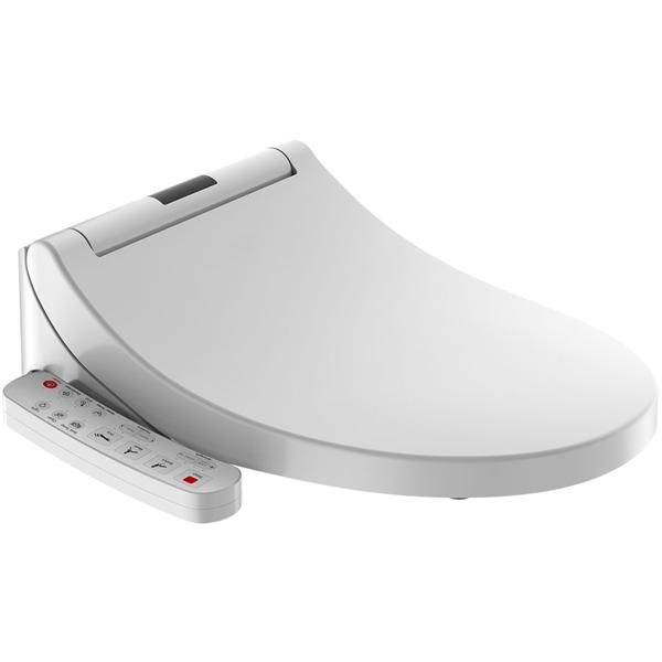 2er-Set Smarter Premium Dusch-WC-Sitz mit Warmluft-Fön, Toilettenaufsatz mit Sitzheizung, Absenkautomatik und App