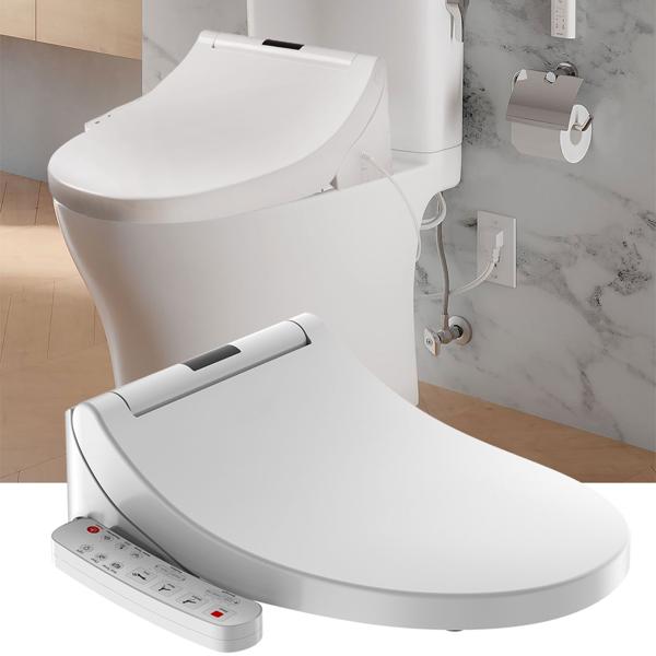 Smarter Premium Dusch-WC-Sitz mit Warmluft-Fön, Toilettenaufsatz mit Sitzheizung, Absenkautomatik und App