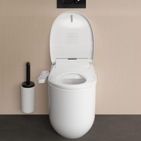 2er-Set Smarter Premium Dusch-WC-Sitz mit Warmluft-Fön, Toilettenaufsatz mit Sitzheizung, Absenkautomatik und App