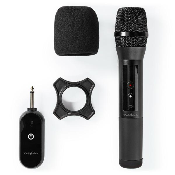 Kabelloses Funkmikrofon-Set, schwarz – kristallklarer Sound, 20 Kanäle, störungsfrei, ideal für Gesang, Karaoke, Präsentationen & Events