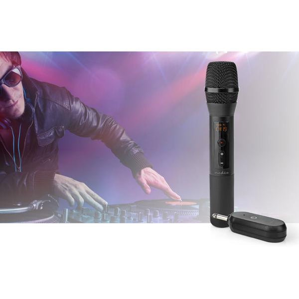 Kabelloses Funkmikrofon-Set, schwarz – kristallklarer Sound, 20 Kanäle, störungsfrei, ideal für Gesang, Karaoke, Präsentationen & Events