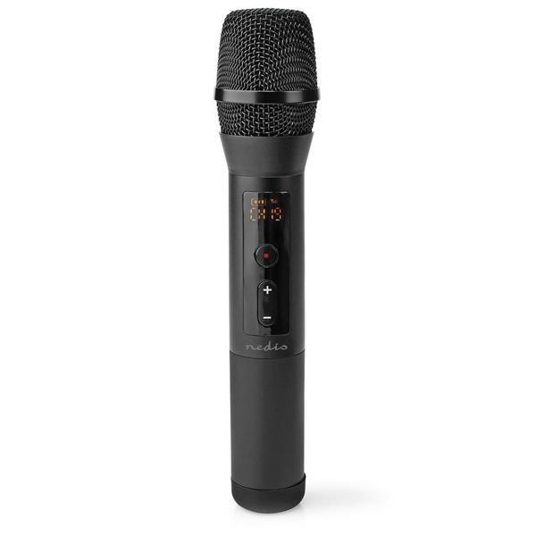 Kabelloses Funkmikrofon-Set, schwarz – kristallklarer Sound, 20 Kanäle, störungsfrei, ideal für Gesang, Karaoke, Präsentationen & Events