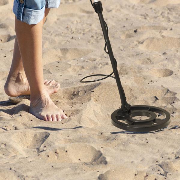 Profi Metalldetektor, digital, wasserdicht, LCD Display, Erkennung unterschiedlicher Metalle, Pinpointing-Funktion, Tiefensuche ohne Störung